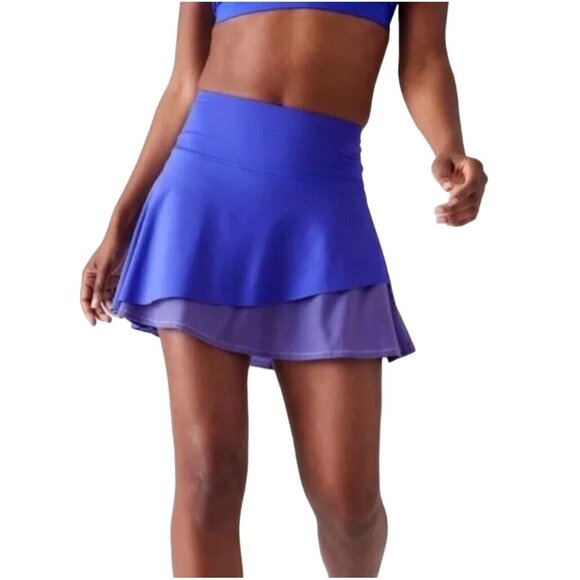 Athleta Ace Mesh Skort Tennis Golf Womens Jupe-Short Purple 2X NEW - Picture 1 of 7
